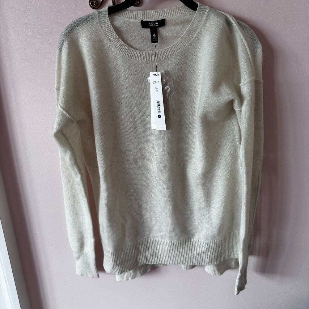 Aqua Cashmere Sweater Size XS - Cream